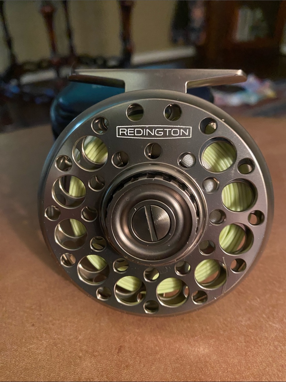 Redington Gray Fly Reel with Green Line